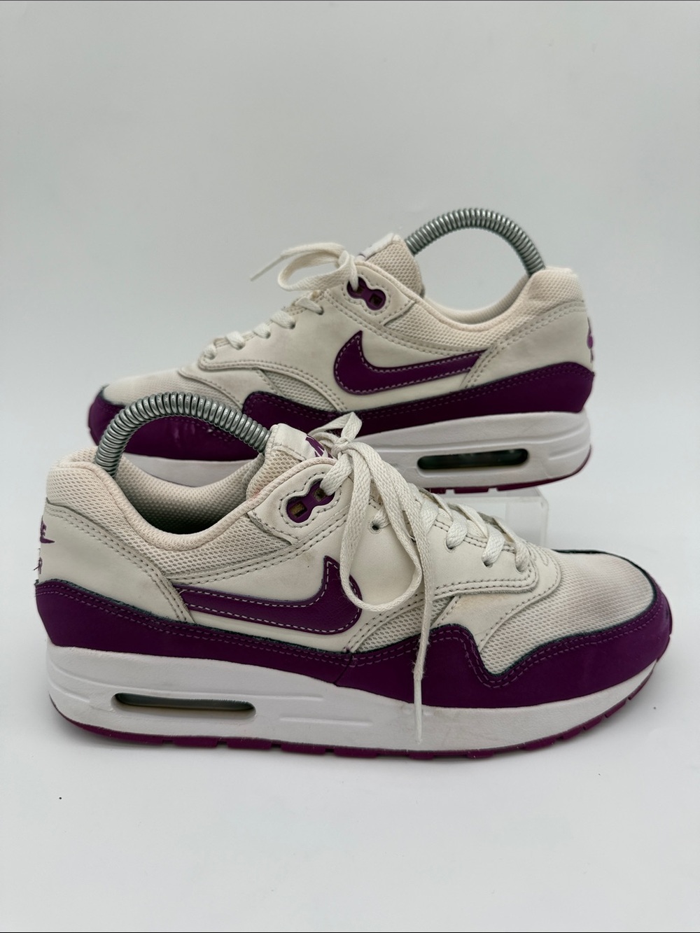 Nike Air Max 1 GS 'White Viotech' Youth Size 6